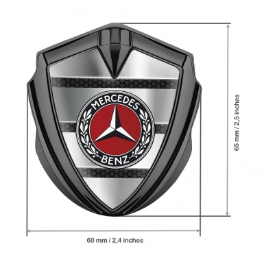 Mercedes Benz Bodyside Badge Self Adhesive Graphite Hex Base Metal Slabs