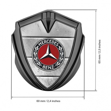 Mercedes Benz Tuning Emblem Self Adhesive Graphite Stone Slabs Circle Logo