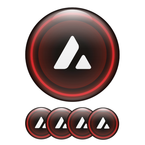 Avalanche Avax Domed Stickers Crypto Deep Red