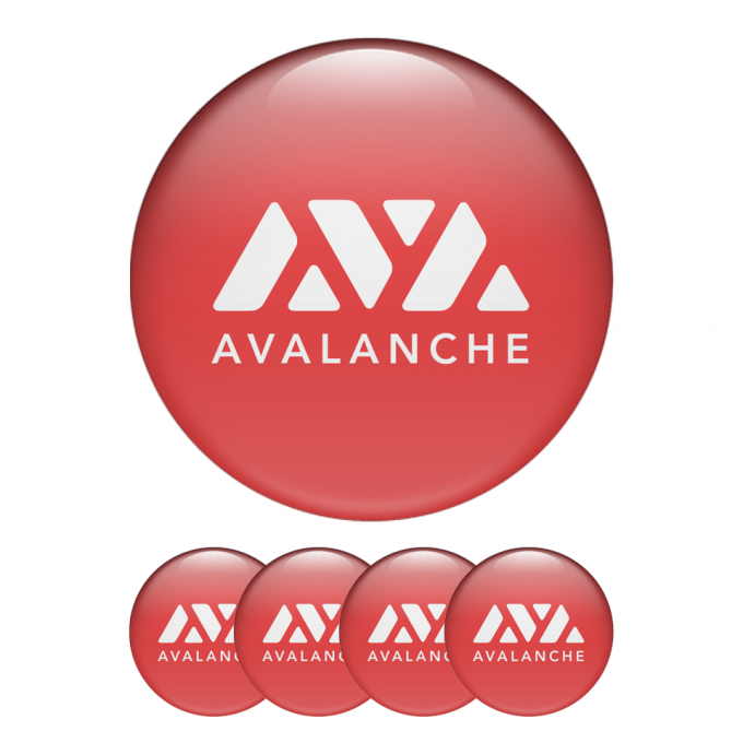 Avalanche Avax Crypto 3D Silicone Stickers