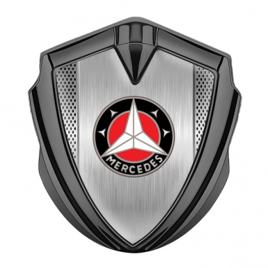 Mercedes Trunk Emblem Badge Graphite Light Mesh Red Circle Edition