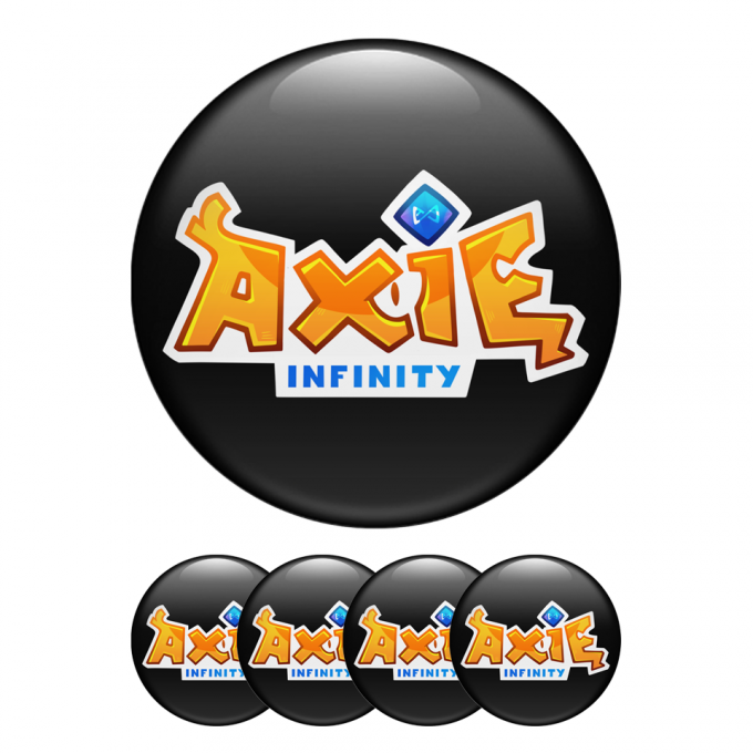 Axie Infinity AXS Crypto Currencies Stickers Silicone Black