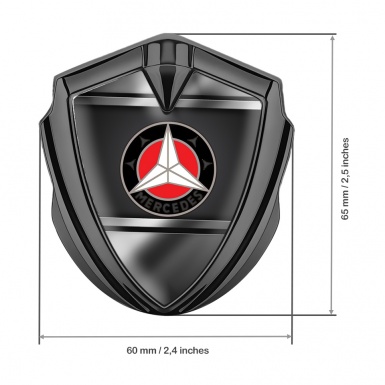 Mercedes Bodyside Badge Self Adhesive Graphite Grey Base Circle Edition