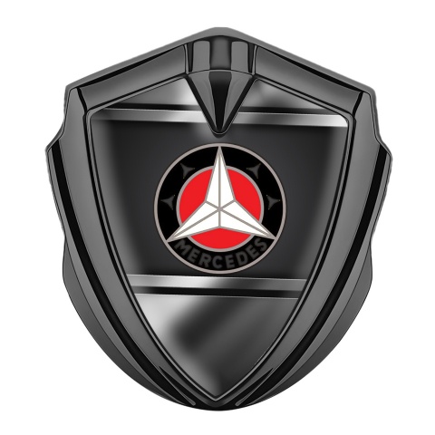 Mercedes Bodyside Badge Self Adhesive Graphite Grey Base Circle Edition