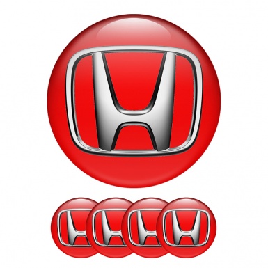 Honda Wheel Center Cap Domed Stickers Red Devil 