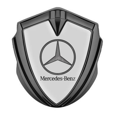 Mercedes Benz Trunk Metal Emblem Badge Graphite Grey Texture Logo Design