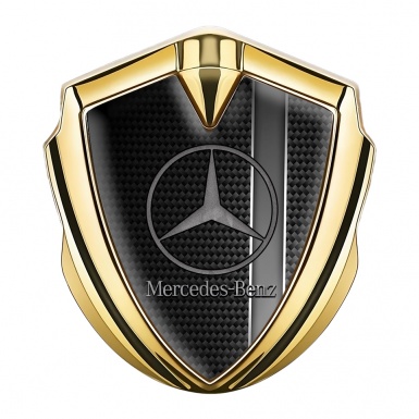 Mercedes Benz Self Adhesive Bodyside Emblem Gold Dark Carbon Grey Stripe