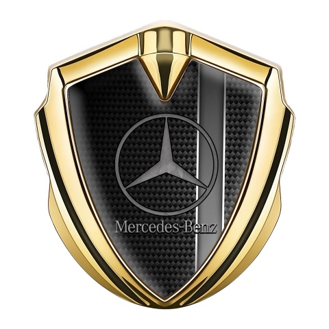 Mercedes Benz Self Adhesive Bodyside Emblem Gold Dark Carbon Grey Stripe