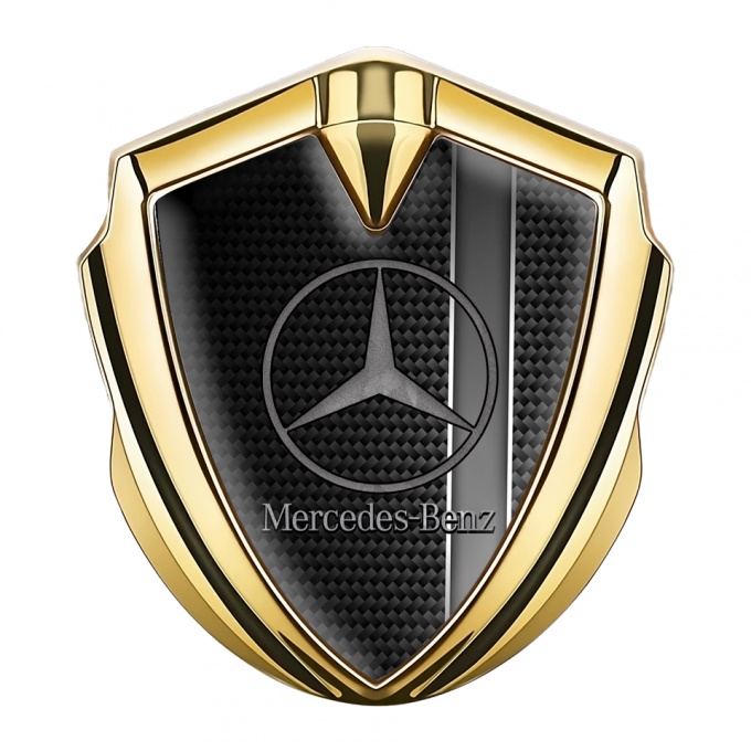 Mercedes Benz Self Adhesive Bodyside Emblem Gold Dark Carbon Grey Stripe