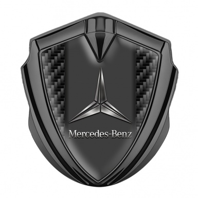Mercedes Benz Bodyside Domed Emblem Graphite Black Carbon Stylish Logo
