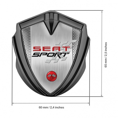 Seat Sport Fender Emblem Badge Graphite Light Mesh Racing Decal