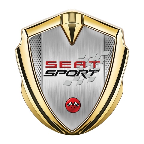 Seat Sport Fender Emblem Badge Gold Light Mesh Racing Decal