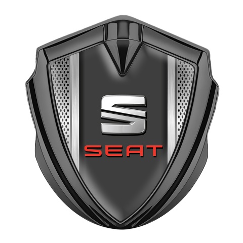 Seat Self Adhesive Bodyside Emblem Graphite Light Mesh Beveled Logo