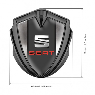 Seat Metal Emblem Self Adhesive Graphite Aluminum Foil Effect Edition