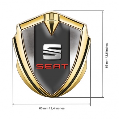 Seat Metal Emblem Self Adhesive Gold Aluminum Foil Effect Edition