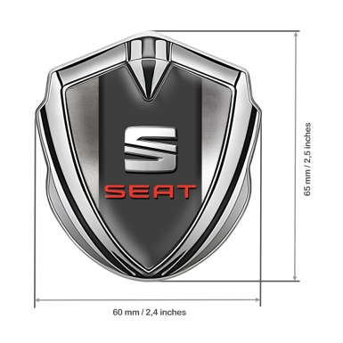 Seat Metal Emblem Self Adhesive Silver Aluminum Foil Effect Edition