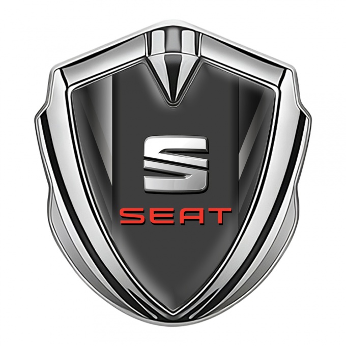 Seat Self Adhesive Bodyside Emblem Silver Grey Bars Red Edition