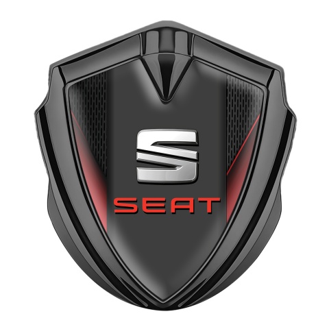 Seat Bodyside Badge Self Adhesive Graphite Dark Mesh Red Molding