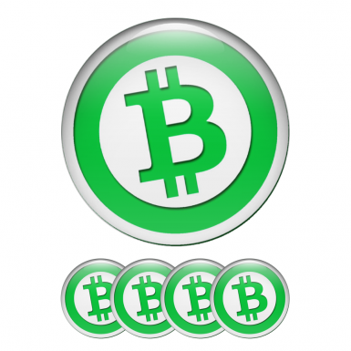 Bitcoin Cash Crypto Stickers Silicone White Green