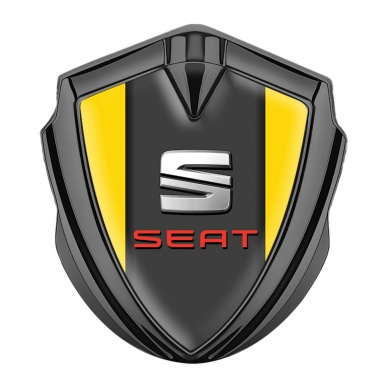Seat Bodyside Badge Self Adhesive Graphite Yellow Basis Beveled Logo