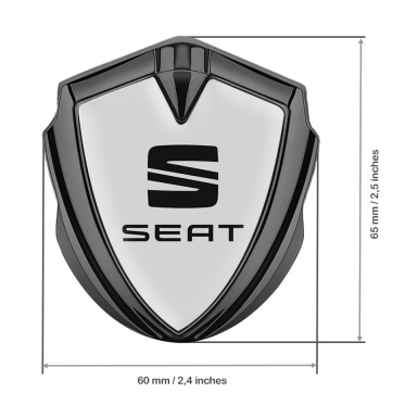 Seat Bodyside Badge Self Adhesive Graphite Grey Foundation Classic Logo