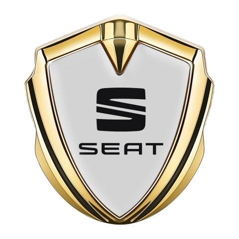 Seat Bodyside Badge Self Adhesive Gold Grey Foundation Classic Logo