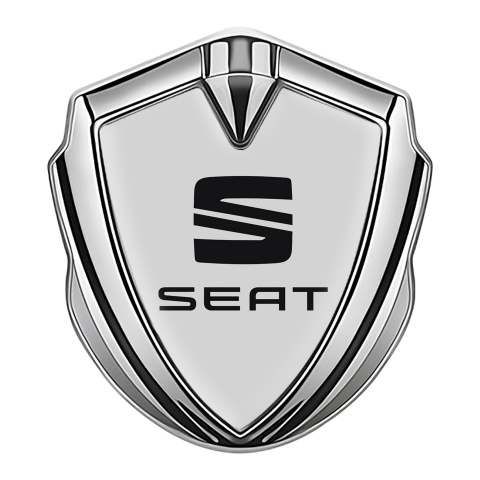 Seat Bodyside Badge Self Adhesive Silver Grey Foundation Classic Logo