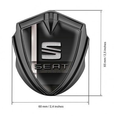 Seat Bodyside Domed Emblem Graphite Digital Component Stripe Effect Design