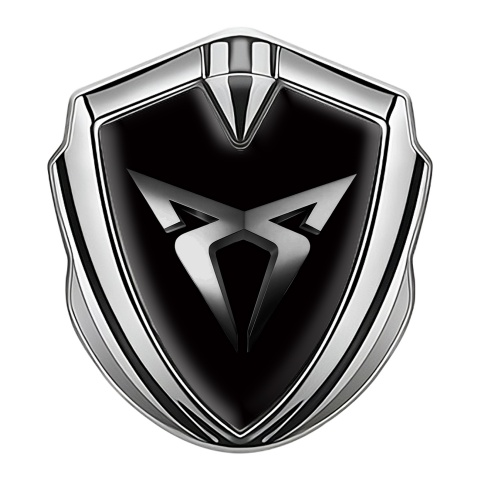 Seat Cupra Fender Metal Domed Emblem Silver Black Base Metallic Logo