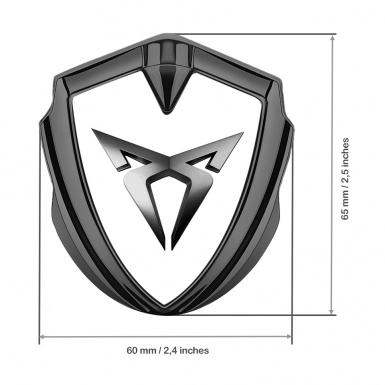 Seat Cupra Trunk Metal Emblem Badge Graphite White Foundation Metallic Motif