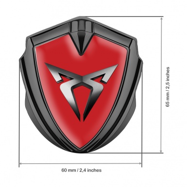 Seat Cupra Self Adhesive Bodyside Emblem Graphite Red Base Metallic Effect