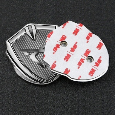 Seat Cupra 3D Car Metal Domed Emblem Silver Light Carbon Steel Logo Motif