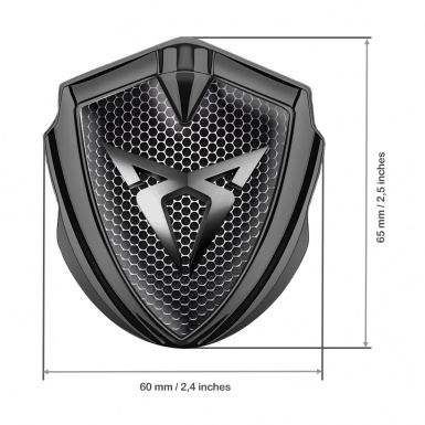 Seat Cupra Bodyside Domed Emblem Graphite Grate Steel Logo Design