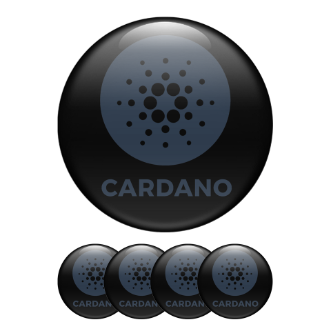 Cardano ADA Crypto Currencies Stickers Silicone Black Logo