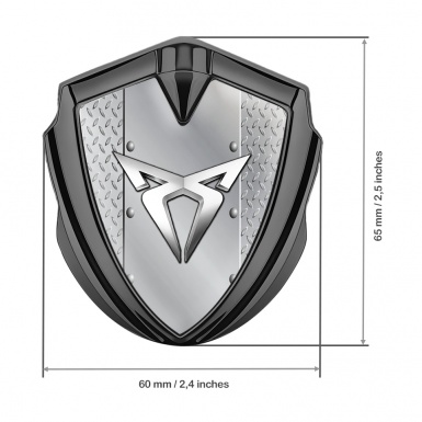 Seat Cupra Metal Emblem Self Adhesive Graphite Industrial Plating Variant