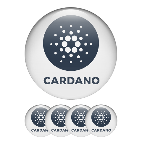 Cardano ADA Crypto Silicone 3D Stickers White Grey