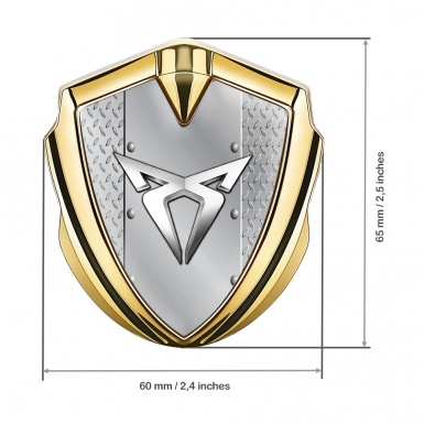 Seat Cupra Metal Emblem Self Adhesive Gold Industrial Plating Variant