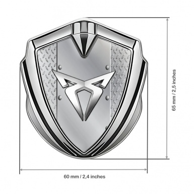 Seat Cupra Metal Emblem Self Adhesive Silver Industrial Plating Variant