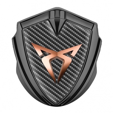 Seat Cupra Tuning Emblem Self Adhesive Graphite Carbon Copper Style