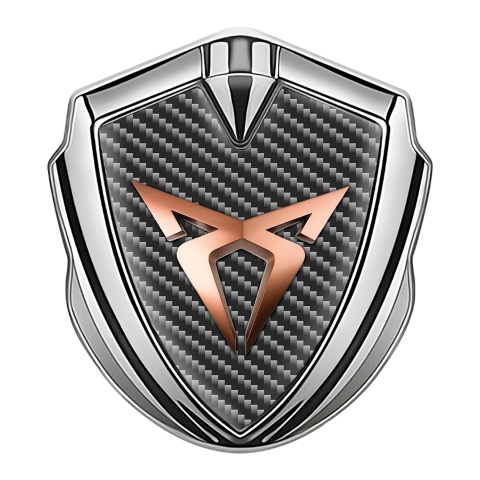 Seat Cupra Tuning Emblem Self Adhesive Silver Carbon Copper Style