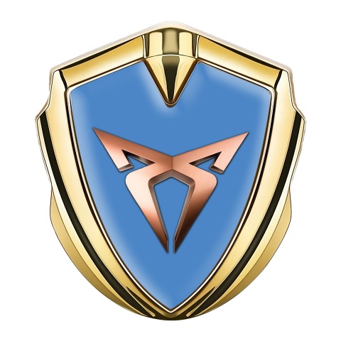Seat Cupra Tuning Emblem Self Adhesive Gold Blue Copper Logo Effect