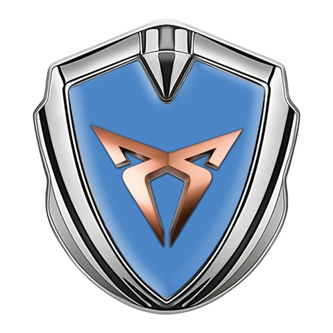 Seat Cupra Tuning Emblem Self Adhesive Silver Blue Copper Logo Effect