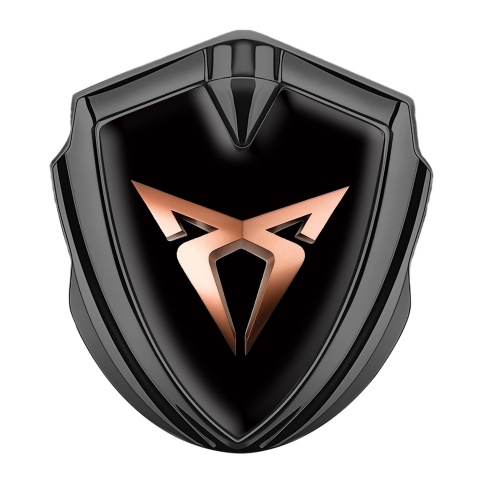Seat Cupra Fender Emblem Badge Graphite Black Foundation Copper Motif
