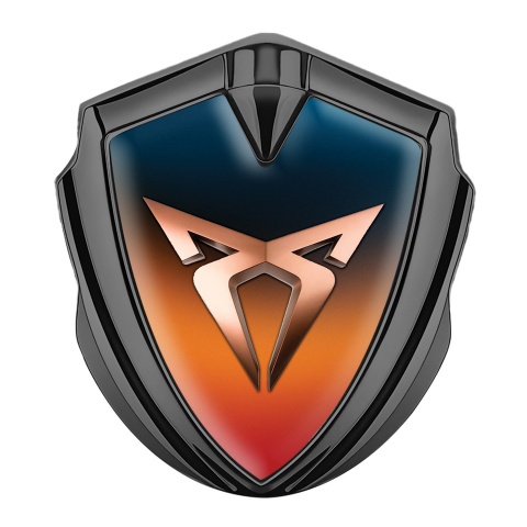 Seat Cupra Bodyside Domed Emblem Graphite Color Tint Base Copper Logo