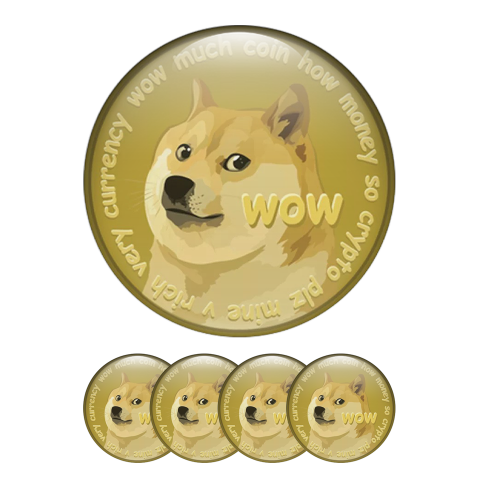 Dogecoin DOGE Crypto Currencies Stickers Silicone