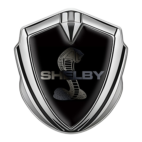 Ford Shelby Self Adhesive Bodyside Emblem Silver Black Steel Logo