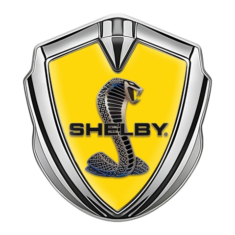 Ford Shelby Bodyside Badge Self Adhesive Silver Yellow Metallic Cobra