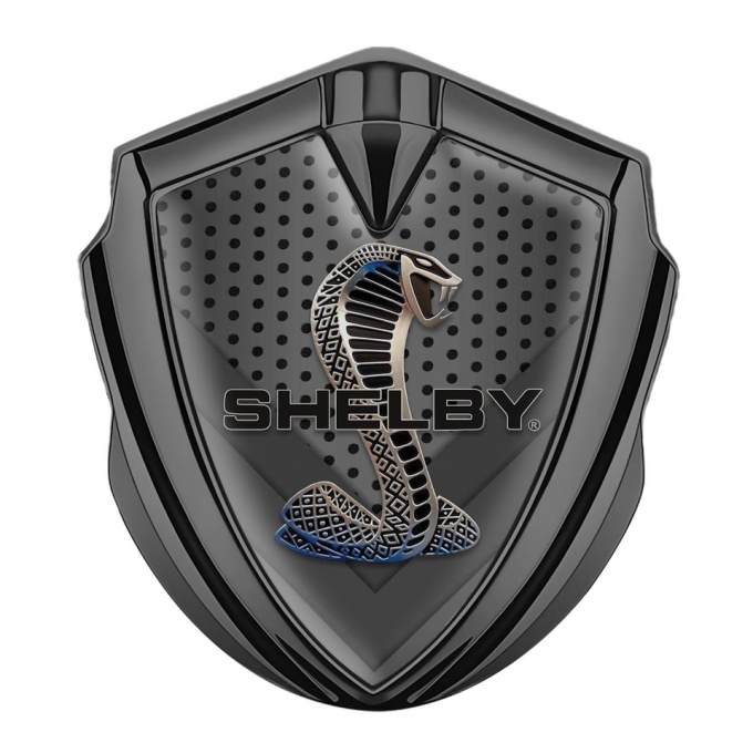 Ford Shelby Trunk Emblem Badge Graphite Dark Grate V Shapes Cobra Logo