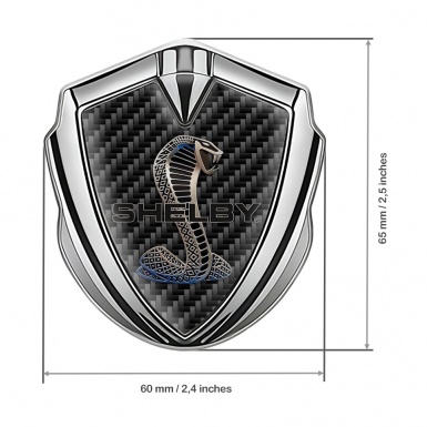 Ford Shelby Bodyside Domed Emblem Silver Black Carbon Metallic Cobra