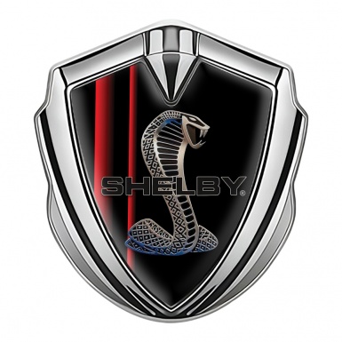 Ford Shelby Trunk Emblem Badge Silver Black Red Elements Cobra Logo